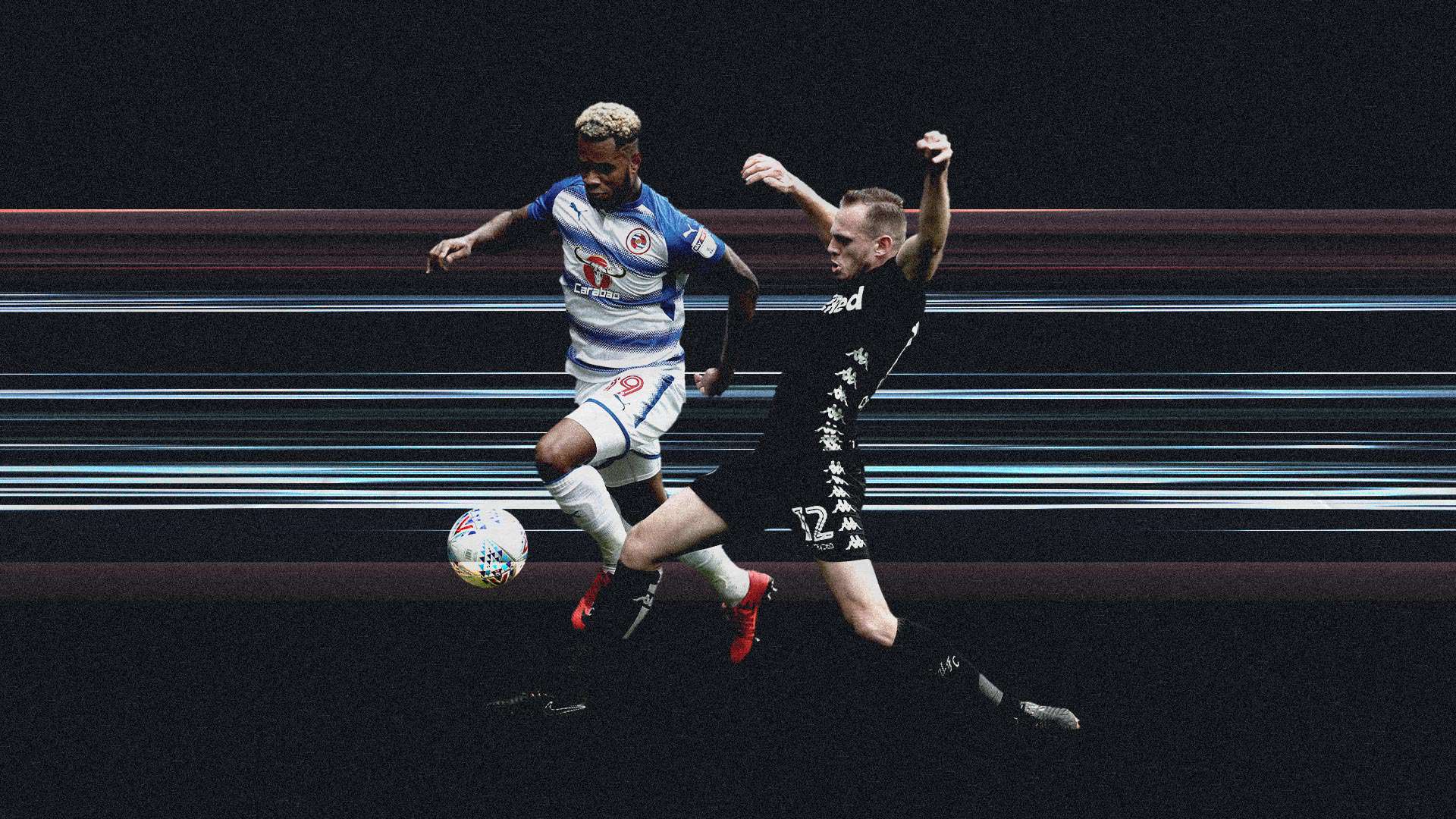 Laurens De Bock almost tackling a Reading player. Not quite!