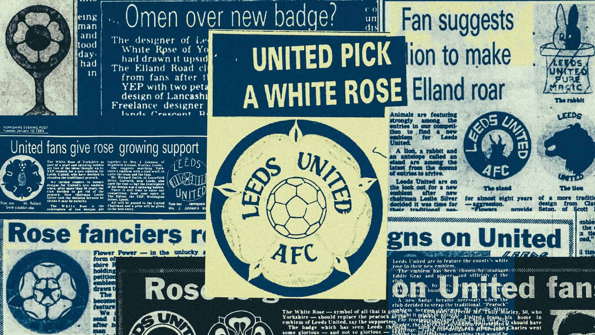 Leeds United's 1984 logo competition in the Yorkshire Evening Post included some wild submissions such as: a rabbit in a hat, a lion that looked like a sheep...and a sinking ship