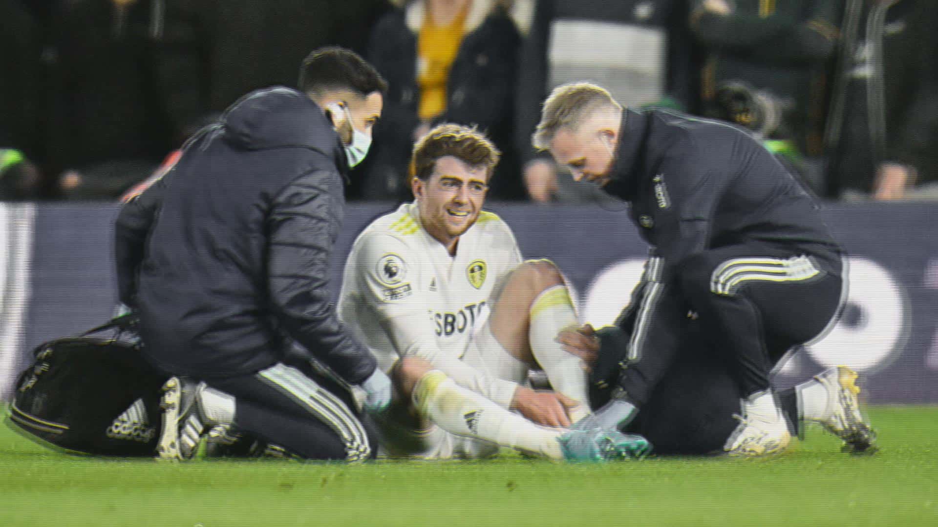 Pat Bamford in pain with his plantar fasciitis