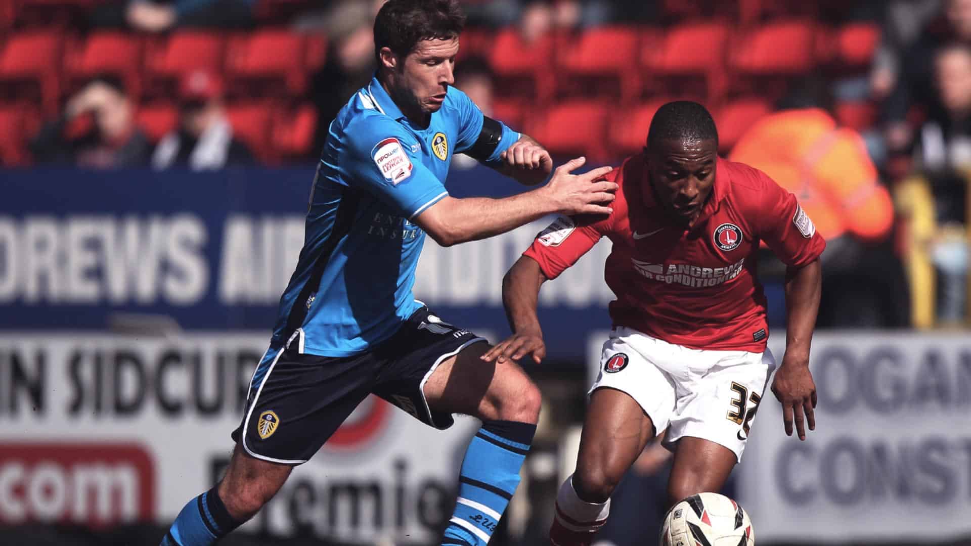 David Norris and his beautiful eyes trying to make a tackle he probably didn't win at Charlton