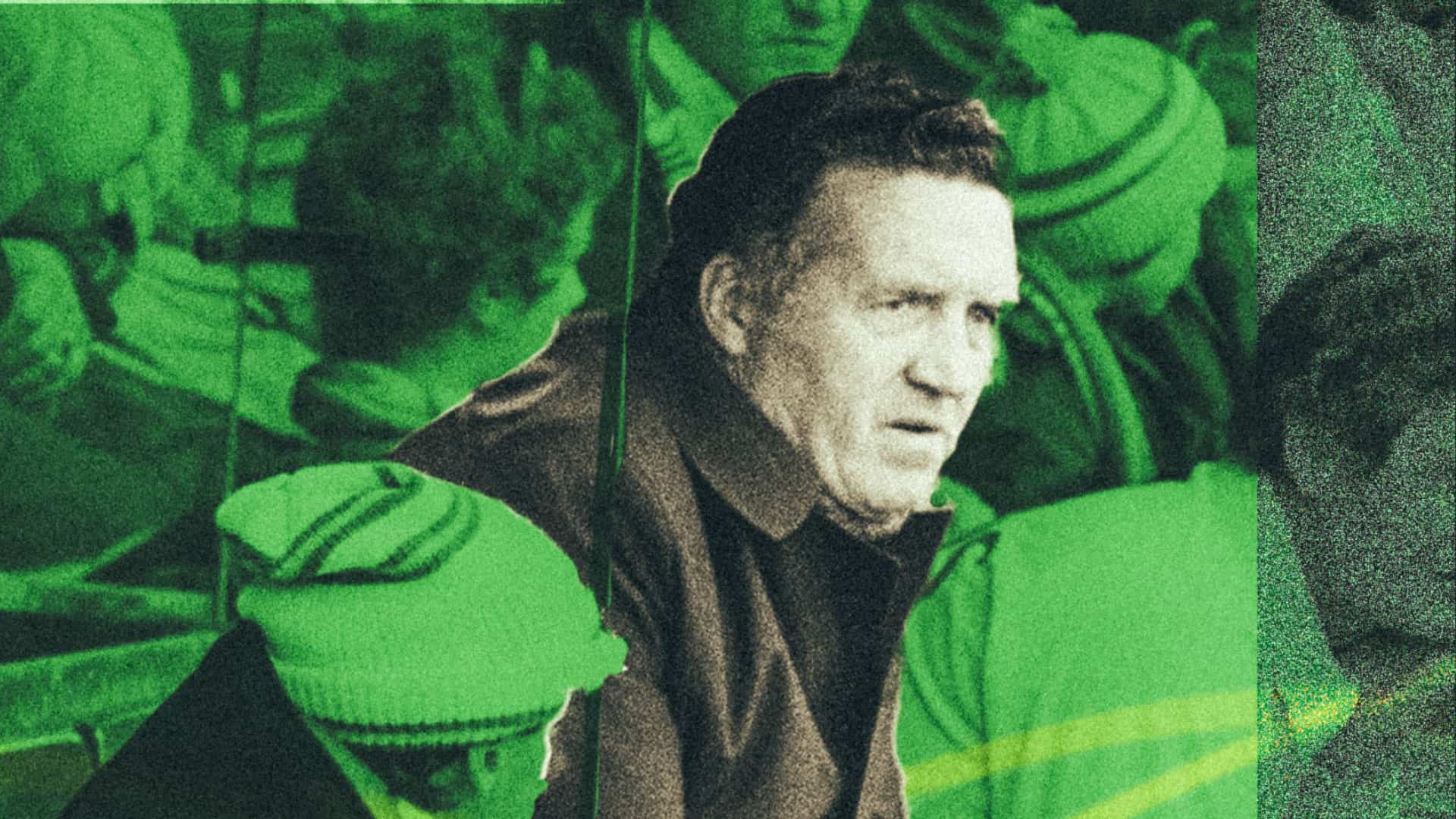 Jock Stein staring intently from the dugout, thinking of the Scotland job. Probably.