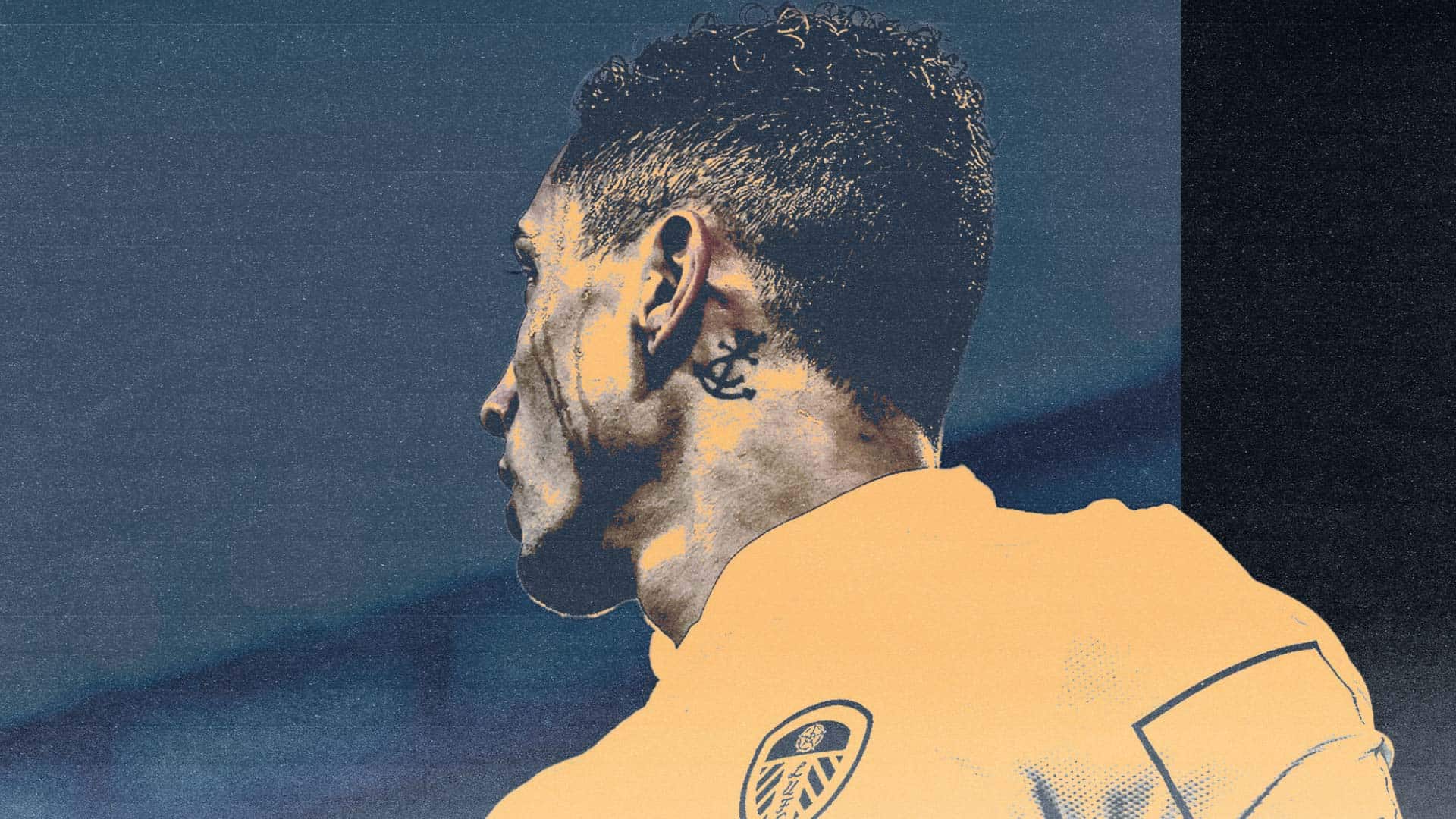 A picture of Raphinha's head