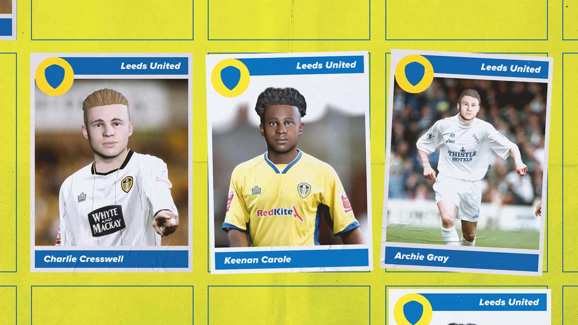 A frankly terrifying image mocking up how Charlie Cresswell, Keenan Carole and Archie Gray would look as computer generated re-gens