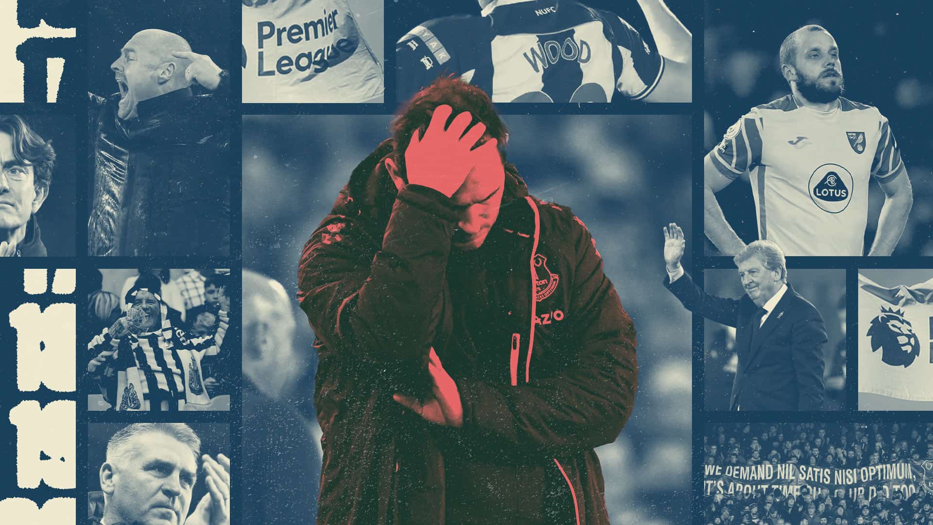 A collage of losers, with Frank Lampard Junior highlighted at the centre