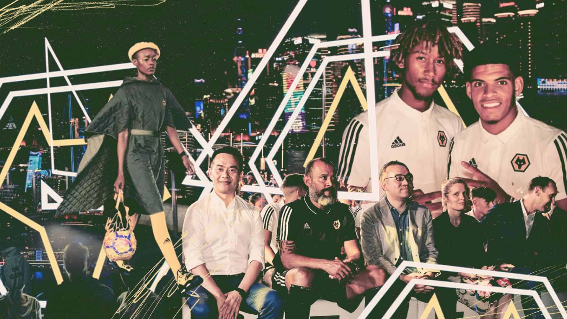 Wolves players and staff at their high fashion brand launch in Shanghai, all looking very happy and comfortable